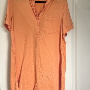 Sherbet stone washed shirt dress